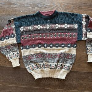 VTG Expressions International Sweater; Dad Grandpa Cosby; Mens Large; Acrylic